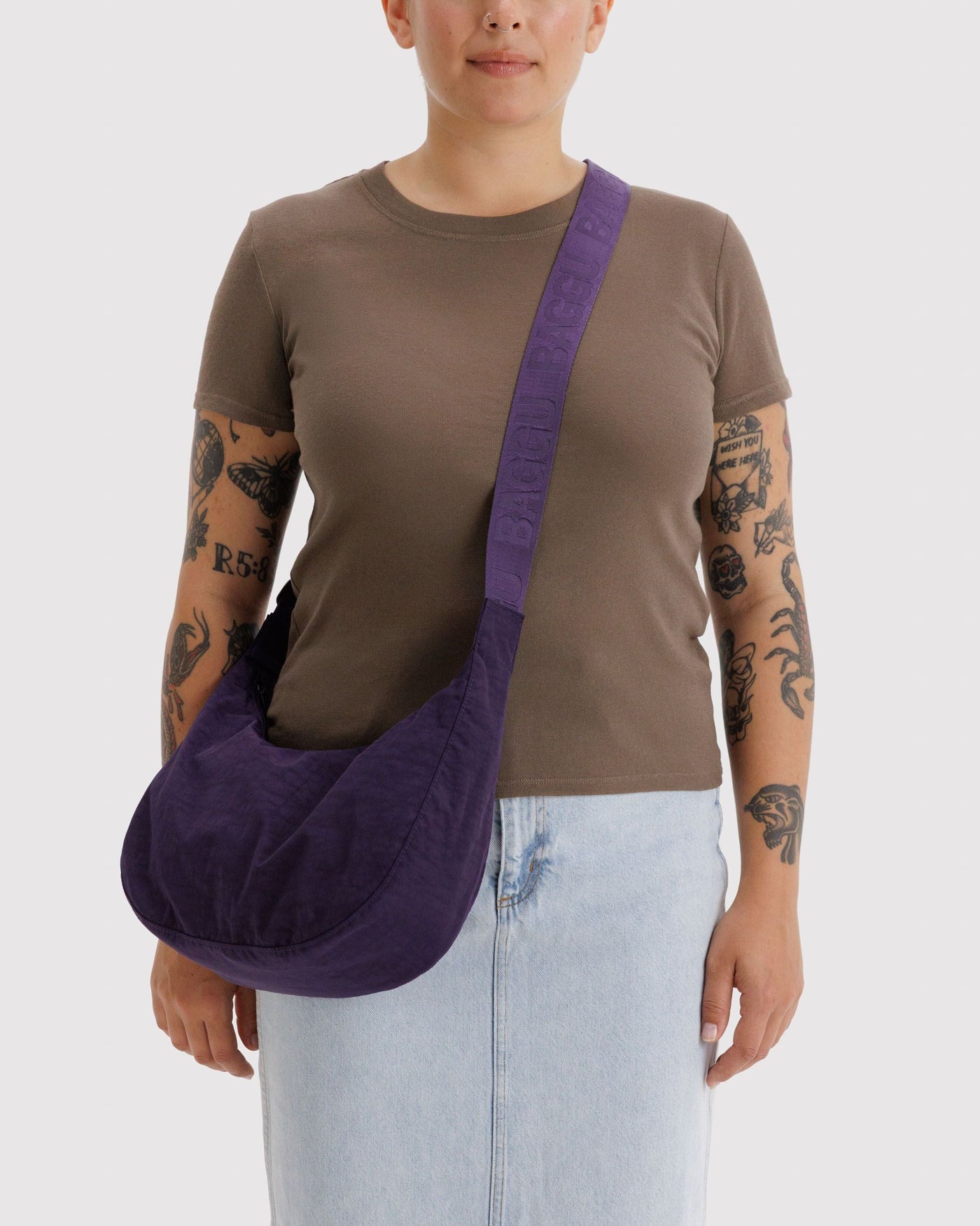 Medium Nylon Crescent Bag