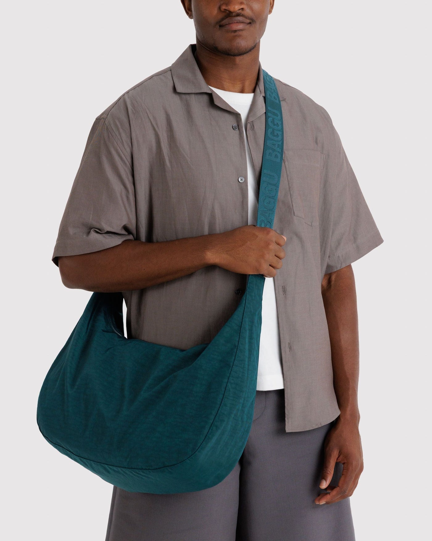 Large Nylon Crescent Bag