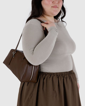 Recycled Leather Bowler Bag